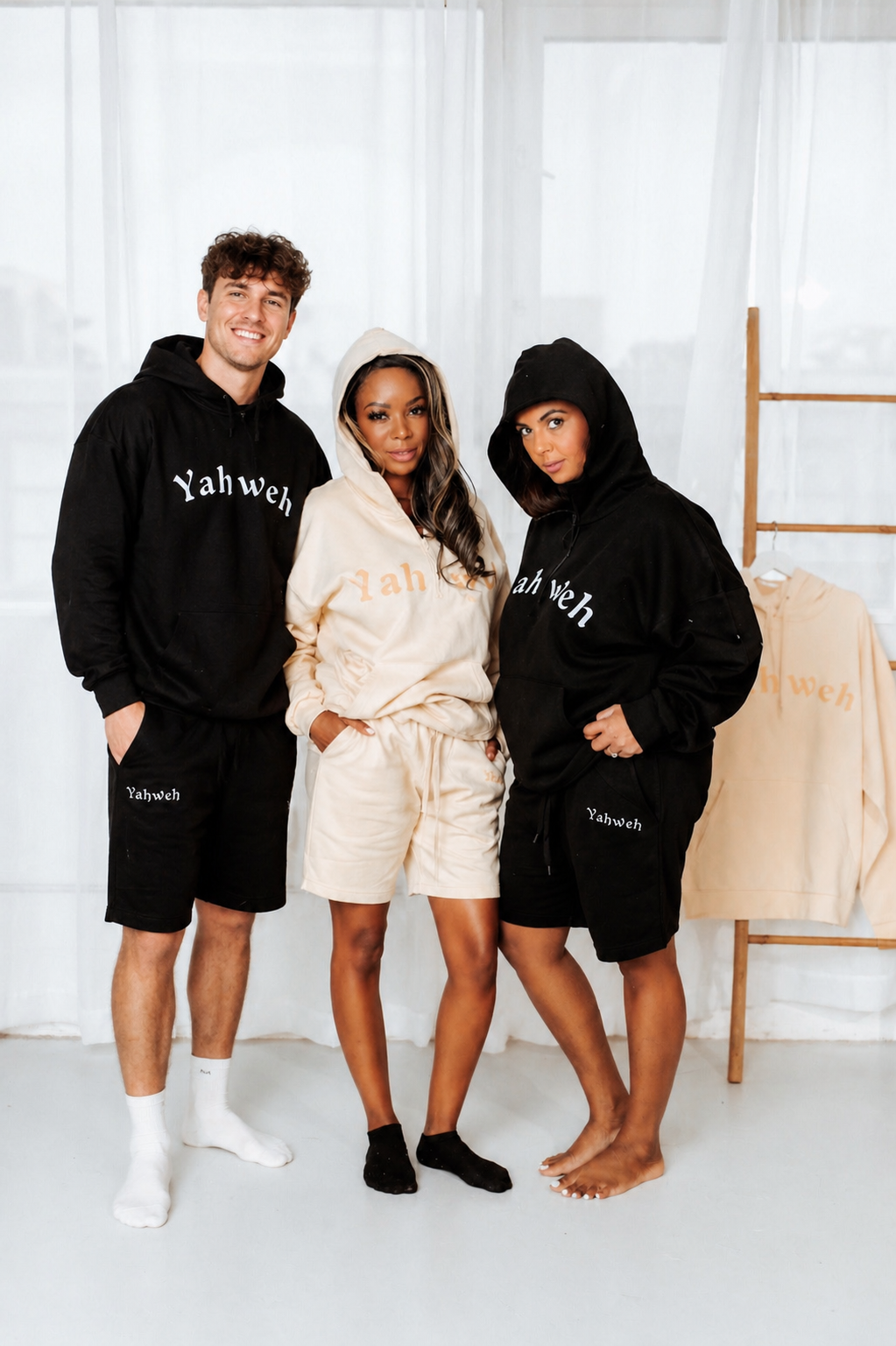 YAHWEH ½ Zip Hoodie Short Set