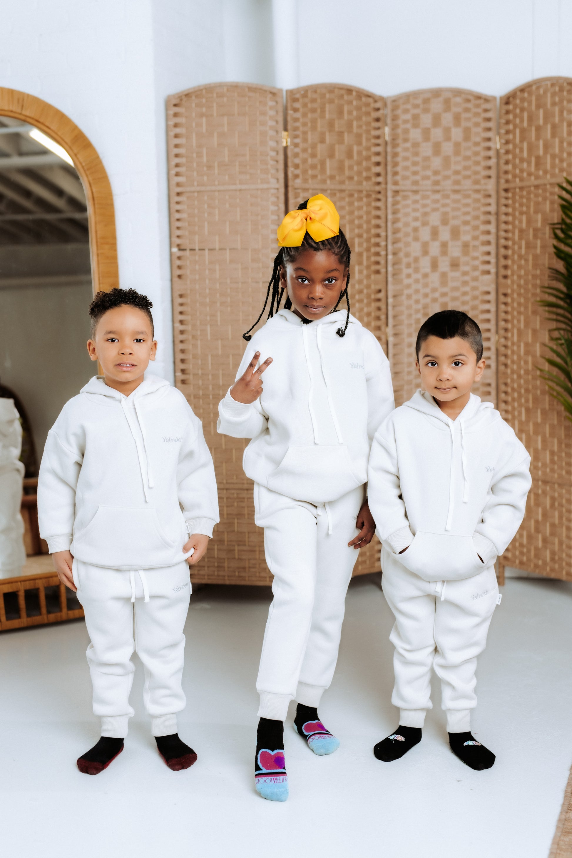 Yahweh - Kids Cream Hoodie Set