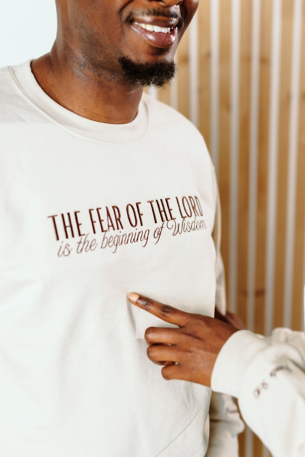 Christian Embroidered Crewneck - Fear of the Lord | Proverbs 9:10