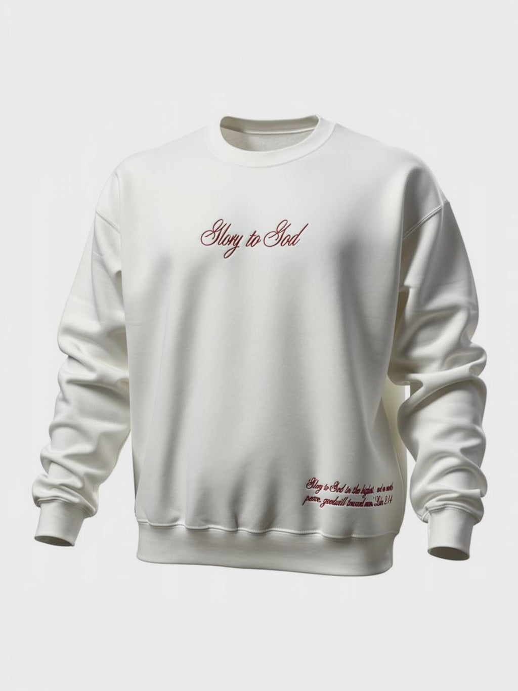Glory to God | Embroidered Faith-based sweater | Luke 2:14