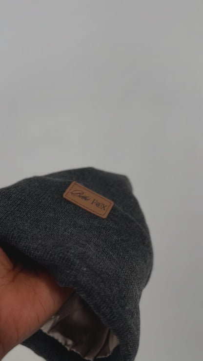 Satin-lined Beanie Winter Hat